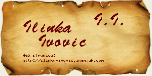 Ilinka Ivović vizit kartica